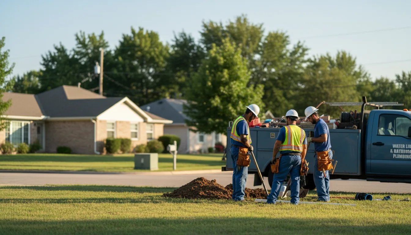 Residential water line and bathroom plumbing service in Bremen, KY
